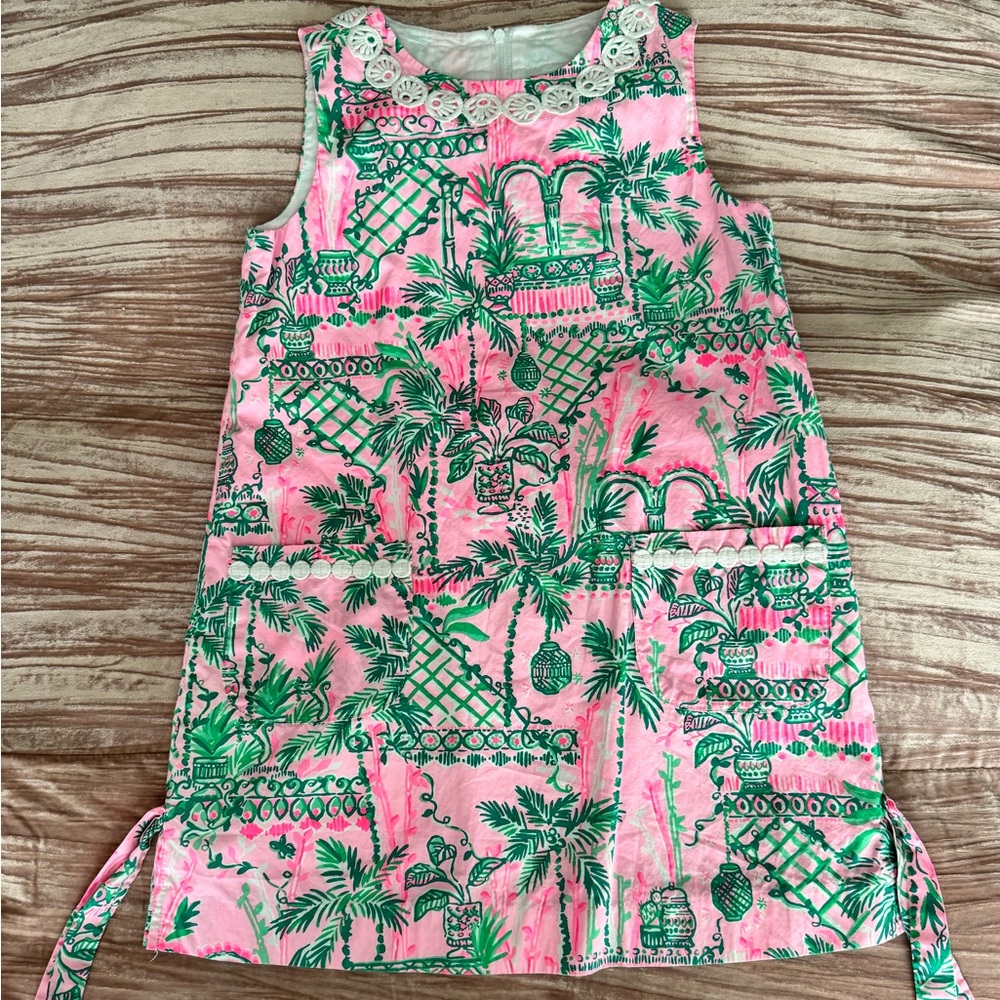 Lilly Pulitzer Girls Classic Shift Dress in Mandevilla
